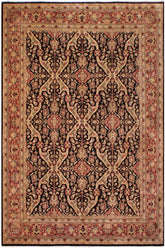 handmade Traditional Lahore Tan Brown Hand Knotted RECTANGLE 100% WOOL area rug 9'X12'