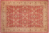 handmade Traditional Lahore Rust Tan Hand Knotted RECTANGLE 100% WOOL area rug 9'X12'