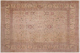 handmade Traditional Lahore Lt. Tan Lt. Gold Hand Knotted RECTANGLE 100% WOOL area rug 9'X12'