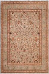 handmade Transitional Lt. Green Copper Hand Knotted RECTANGLE 100% WOOL area rug 9'X12'