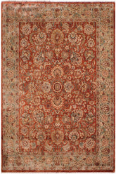 handmade Traditional Rust Lt. Green Hand Knotted RECTANGLE 100% WOOL area rug 9'X12'