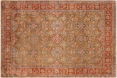 handmade Traditional Gold Rust Hand Knotted RECTANGLE 100% WOOL area rug 9' x 12'
