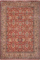 handmade Transitional Lahore Rust Tan Hand Knotted RECTANGLE 100% WOOL area rug 9'X12'