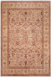 handmade Traditional Tan Lt. Tan Hand Knotted RECTANGLE 100% WOOL area rug 9'X12'