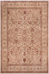 handmade Traditional Ivory Copper Hand Knotted RECTANGLE 100% WOOL area rug 9'X12'