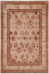 handmade Traditional Beige Copper Hand Knotted RECTANGLE 100% WOOL area rug 9'X12'