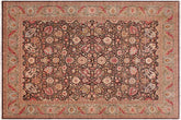 handmade Traditional Beige Brown Hand Knotted RECTANGLE 100% WOOL area rug 9'X12'
