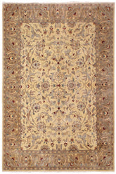 handmade Traditional Lt. Gold Lt. Brown Hand Knotted RECTANGLE 100% WOOL area rug 9'X12'