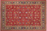 handmade Traditional Red Teal Blue Hand Knotted RECTANGLE 100% WOOL area rug 9'X12'