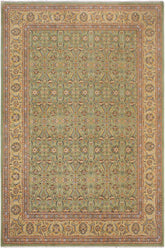 handmade Transitional Green Lt. Gold Hand Knotted RECTANGLE 100% WOOL area rug 9'X12'
