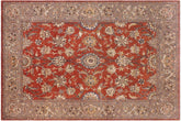 handmade Traditional Rust Lt. Brown Hand Knotted RECTANGLE 100% WOOL area rug 9'X12'