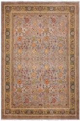 handmade Traditional Design Gray Gray Hand Knotted RECTANGLE 100% WOOL area rug 9'X12'