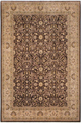 handmade Traditional Design Brown Tan Hand Knotted RECTANGLE 100% WOOL area rug 9'X12'