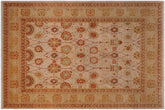 handmade Traditional Kafkaz Tan Lt. Gold Hand Knotted RECTANGLE 100% WOOL area rug 9' x 12'