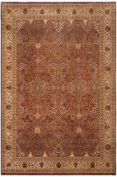 handmade Traditional Design Brown Lt. Tan Hand Knotted RECTANGLE 100% WOOL area rug 9'X12'