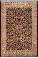 handmade Traditional Tabriz Brown Tan Hand Knotted RECTANGLE 100% WOOL area rug 9'X12'
