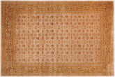 handmade Traditional Veg Dye Tan Gold Hand Knotted RECTANGLE 100% WOOL area rug 9'X12'