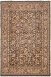 handmade Traditional Design Green Lt. Gray Hand Knotted RECTANGLE 100% WOOL area rug 9'X12'