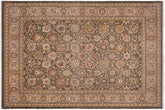 handmade Traditional Design Green Lt. Gray Hand Knotted RECTANGLE 100% WOOL area rug 9'X12'