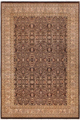 handmade Traditional Tabriz Brown Tan Hand Knotted RECTANGLE 100% WOOL area rug 9'X12'