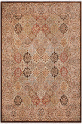 handmade Traditional Design Brown Multi Hand Knotted RECTANGLE 100% WOOL area rug 9'X12'