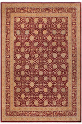 handmade Traditional Design Red Mustard Hand Knotted RECTANGLE 100% WOOL area rug 9'X12'