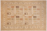 handmade Traditional Design Multi Tan Hand Knotted RECTANGLE 100% WOOL area rug 9'X12'