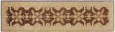handmade Traditional Kafkaz Brown Tan Hand Knotted RUNNER 100% WOOL area rug 3' x 10'