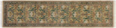 handmade Traditional Hamjolie Beige Green Hand Knotted RUNNER 100% WOOL area rug 2' x 10'