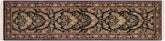 handmade Traditional Hamed Black Red Hand Knotted RUNNER 100% WOOL area rug 3' x 8'