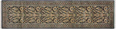 handmade Traditional Kashan Black Gray Hand Knotted RUNNER 100% WOOL area rug 3' x 10'