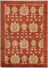 handmade Transitional Kafkaz Red Gold Hand Knotted RECTANGLE 100% WOOL area rug 4X6