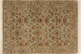 handmade Transitional Sayra Lt. Green Rust Hand Knotted RECTANGLE 100% WOOL area rug 4x6