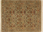 handmade Traditional Sayra Lt. Green Rust Hand Knotted RECTANGLE 100% WOOL area rug 4x6