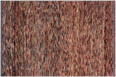 handmade Modern Gabbeh Beige Blue Hand Knotted RECTANGLE 100% WOOL area rug 4' x 5'