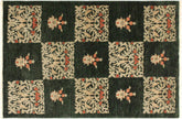 handmade Modern Drake Green Lt. Green Hand Knotted RECTANGLE 100% WOOL area rug 4' x 6'