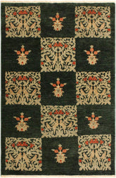 handmade Transitional Drake Green Lt. Green Hand Knotted RECTANGLE 100% WOOL area rug 4X6