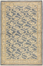 handmade Transitional Kafkaz Lt. Blue Tan Hand Knotted RECTANGLE 100% WOOL area rug 4X6