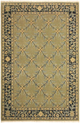 handmade Transitional Design Lt. Green Charcoal Hand Knotted RECTANGLE 100% WOOL area rug 4'X6'