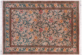 handmade Transitional Jasmain Lt. Brown Lt. Brown Hand Knotted RECTANGLE 100% WOOL area rug 4x6