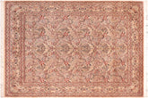 handmade Transitional Nagi Beige Red Hand Knotted RECTANGLE 100% WOOL area rug 8x11