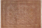 handmade Traditional Gulab Gold Green Hand Knotted RECTANGLE 100% WOOL area rug 8x10