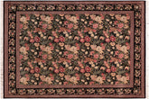handmade Transitional David Black Green Hand Knotted RECTANGLE 100% WOOL area rug 8x10