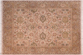 handmade Traditional Lahore Taupe Brown Hand Knotted RECTANGLE 100% WOOL area rug 8x10