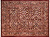 handmade Traditional New Asif Maroon Green Hand Knotted RECTANGLE 100% WOOL area rug 8x10