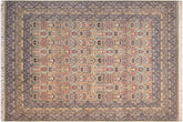 handmade Transitional Razia Green Gray Hand Knotted RECTANGLE 100% WOOL area rug 8x10