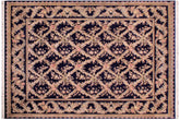 handmade Transitional Basan Blue Gray Hand Knotted RECTANGLE 100% WOOL area rug 9x12