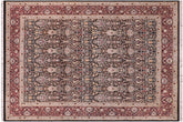 handmade Transitional Mujahid Black Red Hand Knotted RECTANGLE 100% WOOL area rug 9x12