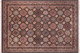 handmade Transitional Firdous Black Multi Hand Knotted RECTANGLE 100% WOOL area rug 9x12