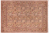 handmade Transitional Pupo Taupe Green Hand Knotted RECTANGLE 100% WOOL area rug 9x12